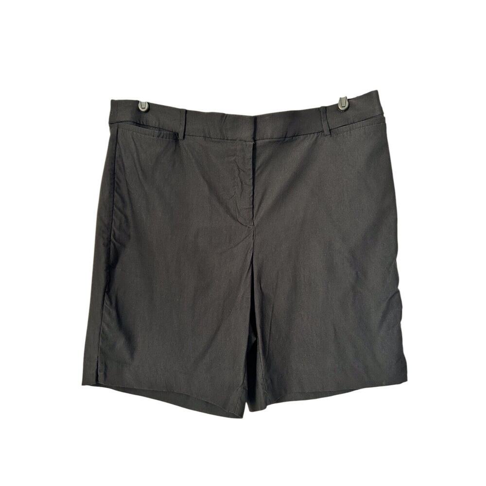 Lane‎ Bryant Shorts Womens Size 20 Black Rayon Blend High Rise Stretch Bermuda